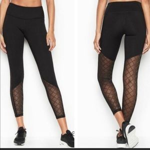 Victoria Secret Sport Knockout Leggings Gold Mesh
